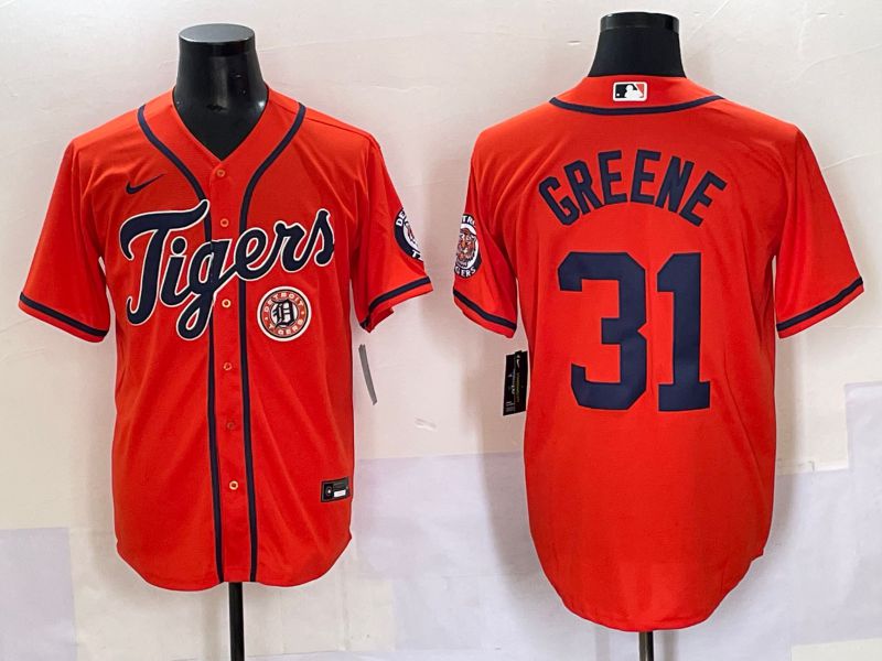 Men 2025 Detroit Tigers #31 Greene Orange Game Nike MLB Jersey style 7->detroit tigers->MLB Jersey